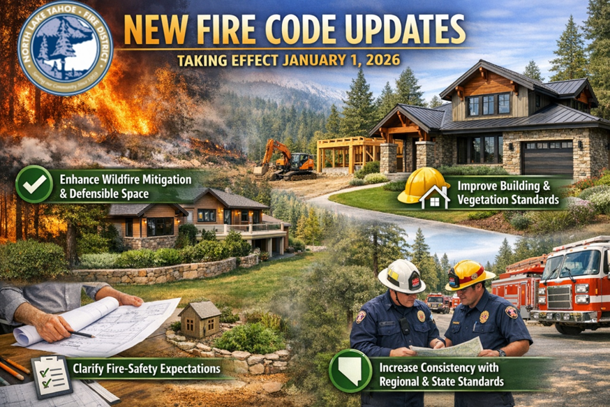 Actualizaciones del Código de Incendios y del Código WUI del Distrito de Protección contra Incendios de North Lake Tahoe entrarán en vigor el 1 de Enero de 2026