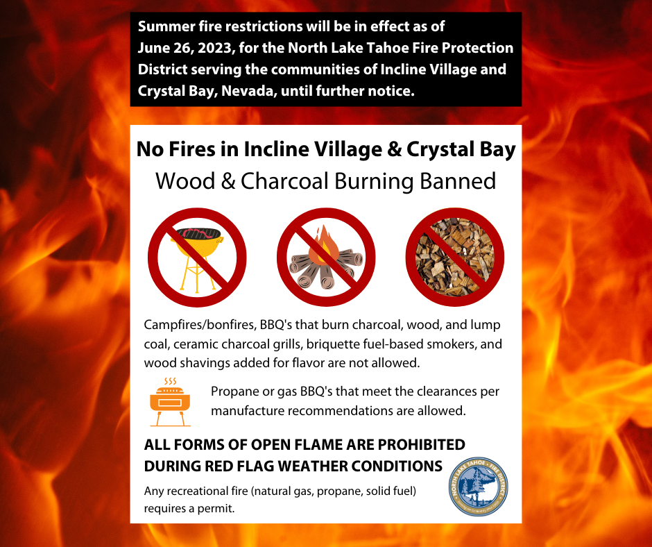 NLTFPD Summer Fire Restrictions